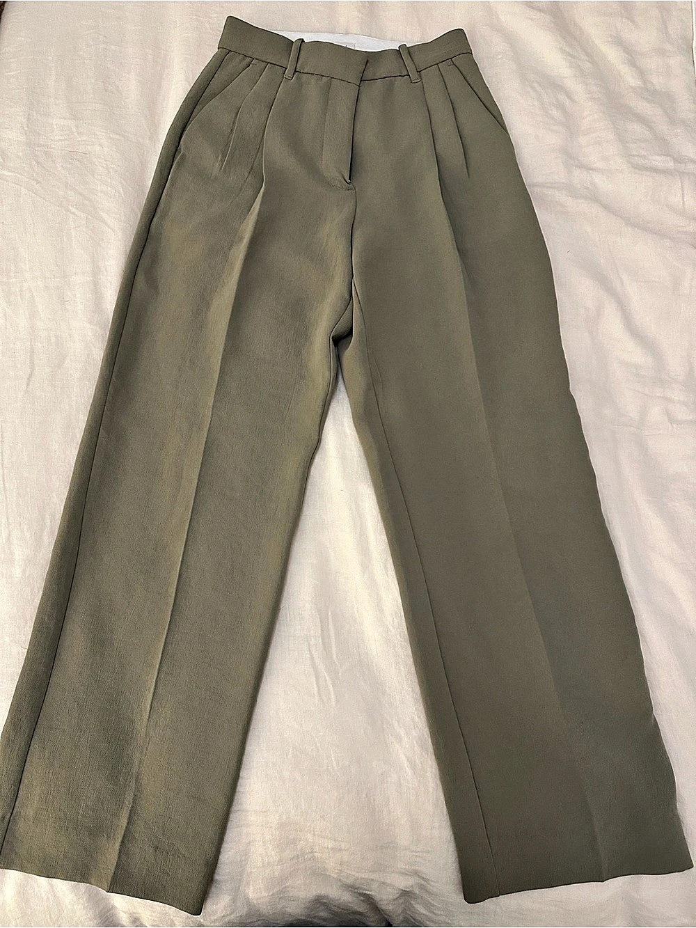 Wilfred The Effortless Pant Wide Leg Trousers Green Size 0